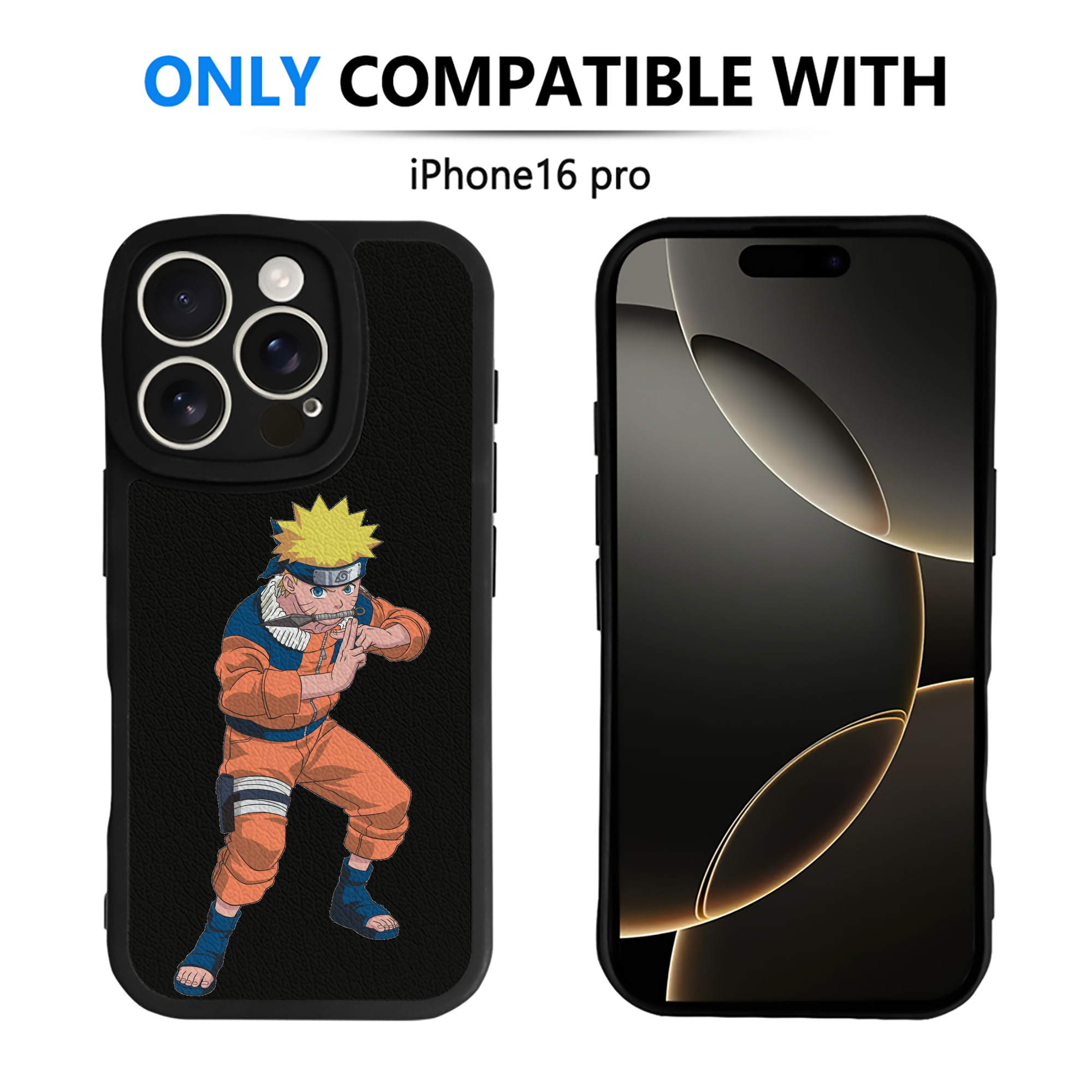 （画像用） NARUTO -ナルト- うずまき ナルト Uzumaki Naruto 【iPhone 16シリーズ対応】シリコンスマホケース（レザー調） 材質：シリコン